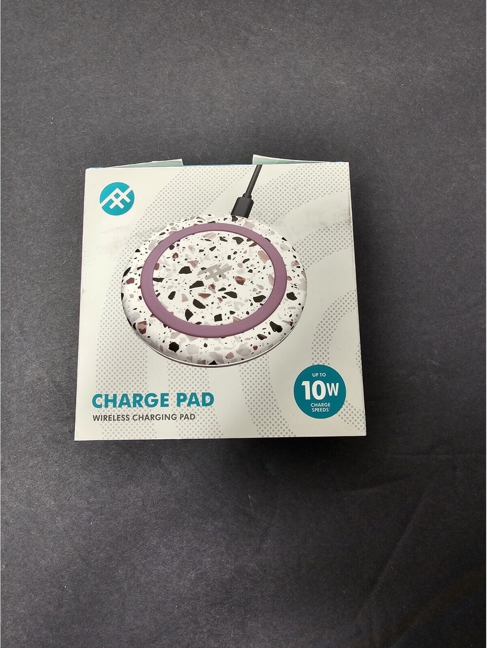 IFrogz Charge Pad Wireless Charger 10W Terrazzo Pink NIB